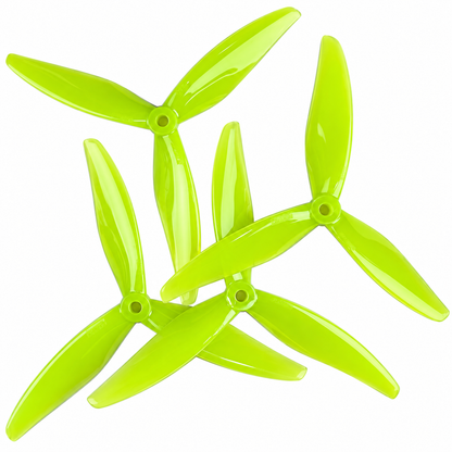 Gemfan 7043 Hurricane PC 3-Blade Propeller for 7 Inch FPV Drone (2CW + 2CCW) - Neon Yellow