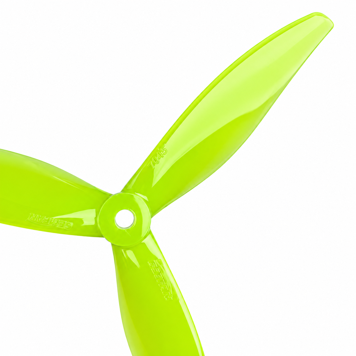 Gemfan 7043 Hurricane PC 3-Blade Propeller for 7 Inch FPV Drone (2CW + 2CCW) - Neon Yellow