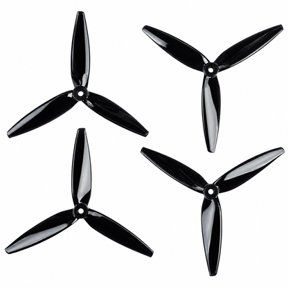 Gemfan 7040 Flash PC 3 Blade Propellers 2CW + 2CCW – Black