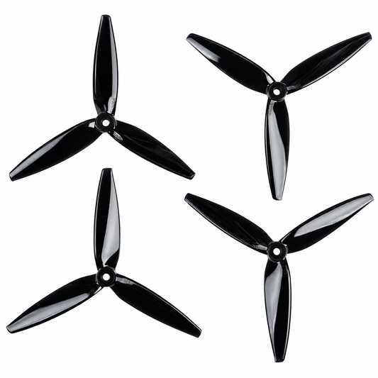 Gemfan 7040 Flash PC 3 Blade Propellers 2CW + 2CCW – Black