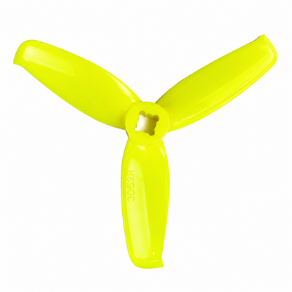 3052 Tri Blade Flash Propellers 2CW+2CCW - (2 Pairs) - Lemon Yellow