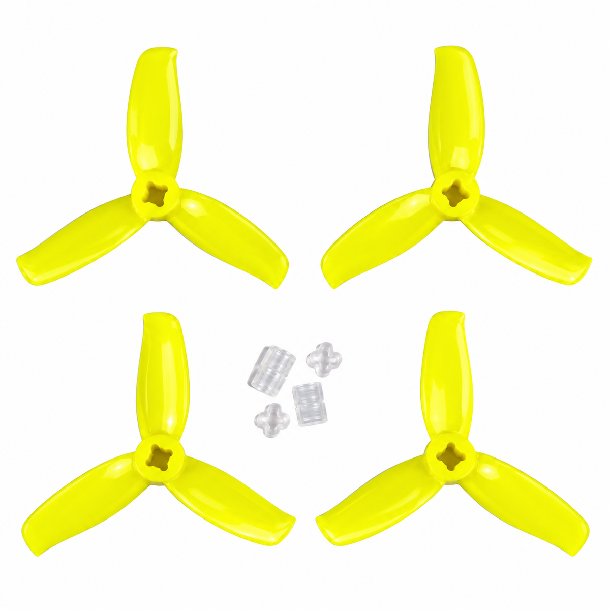 3052 Tri Blade Flash Propellers 2CW+2CCW - (2 Pairs) - Lemon Yellow