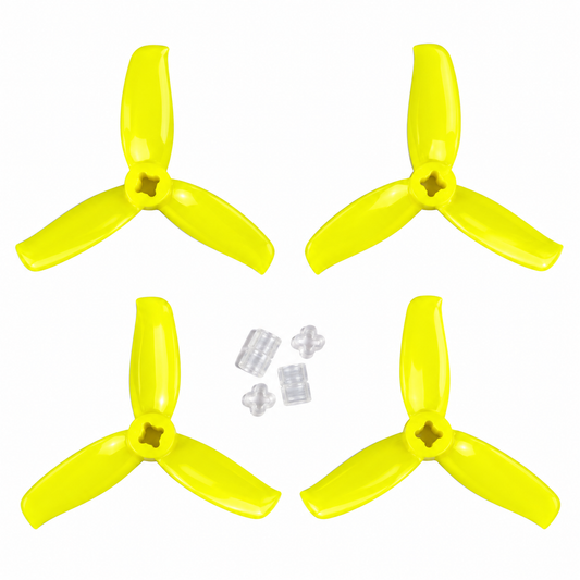 3052 Tri Blade Flash Propellers 2CW+2CCW - (2 Pairs) - Lemon Yellow