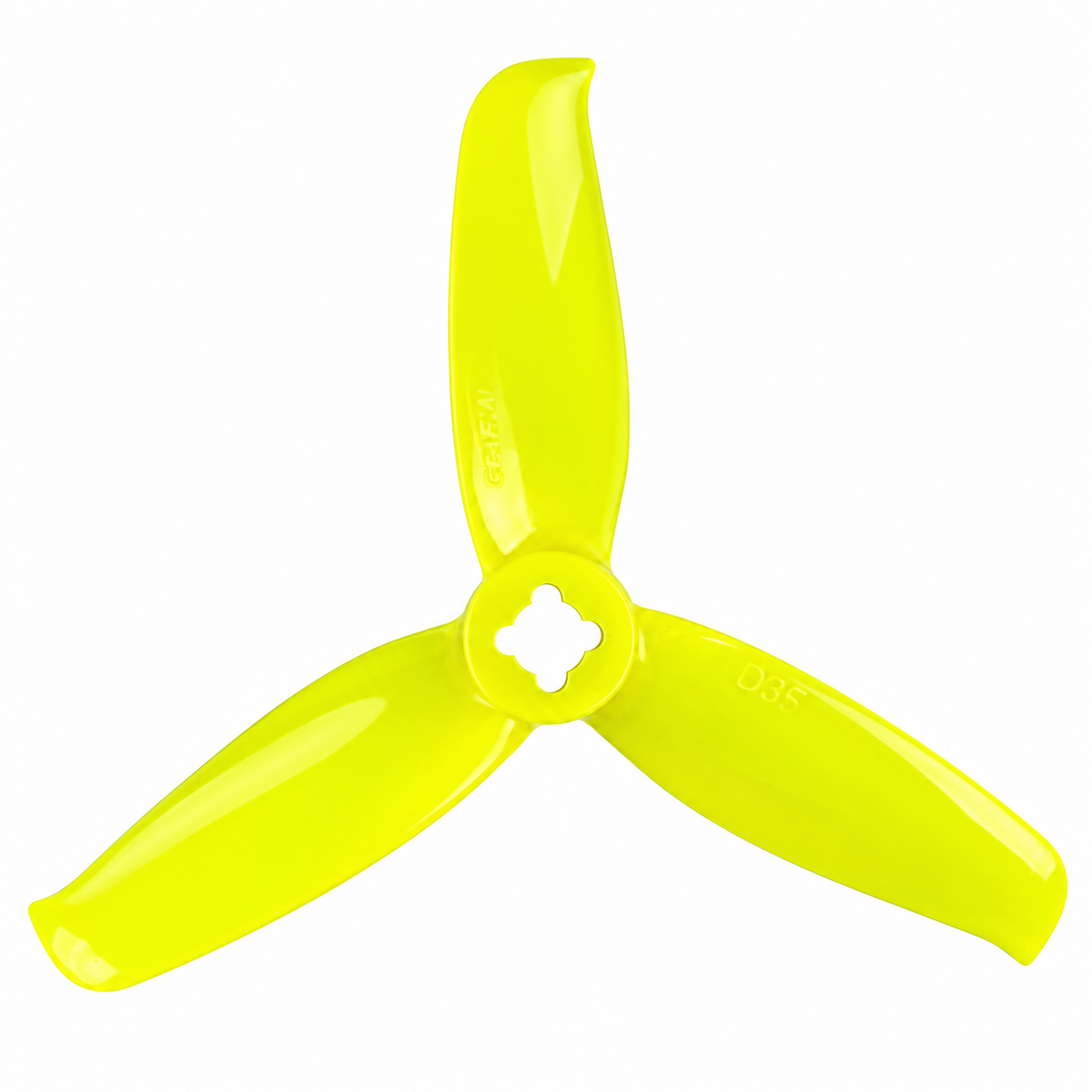 3052 Tri Blade Flash Propellers 2CW+2CCW - (2 Pairs) - Lemon Yellow