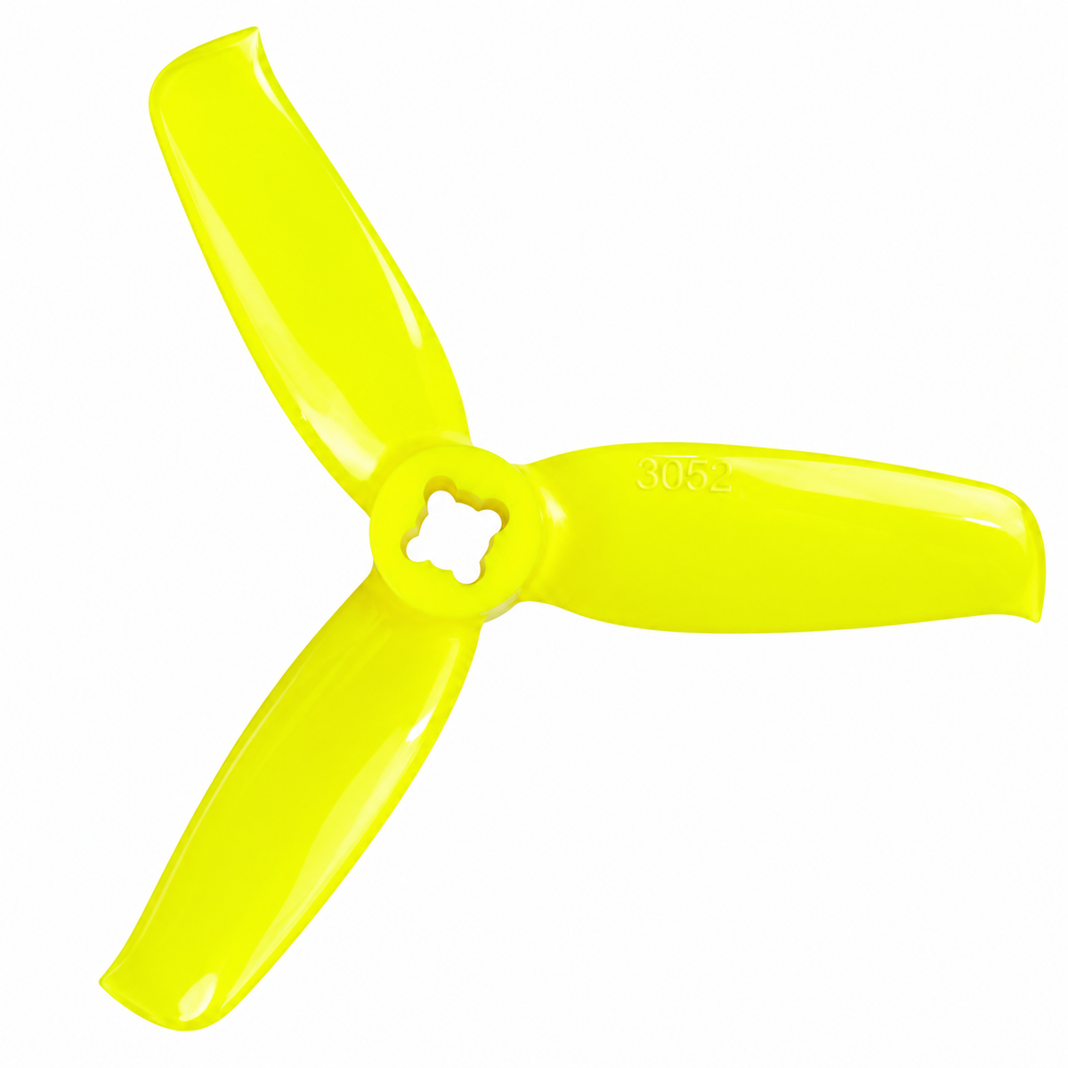 3052 Tri Blade Flash Propellers 2CW+2CCW - (2 Pairs) - Lemon Yellow