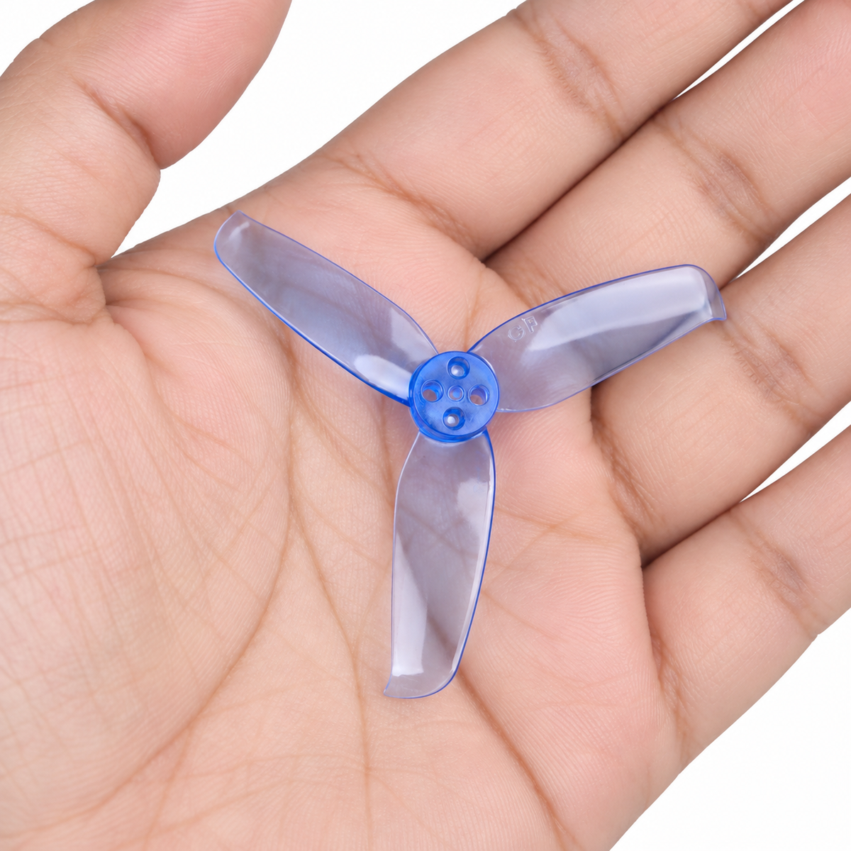 Gemfan 2540 Flash PC 3-Blade 1.5mm Freestyle Propeller for 2.5 Inch FPV Drone (4CW + 4CCW) - Clear Blue