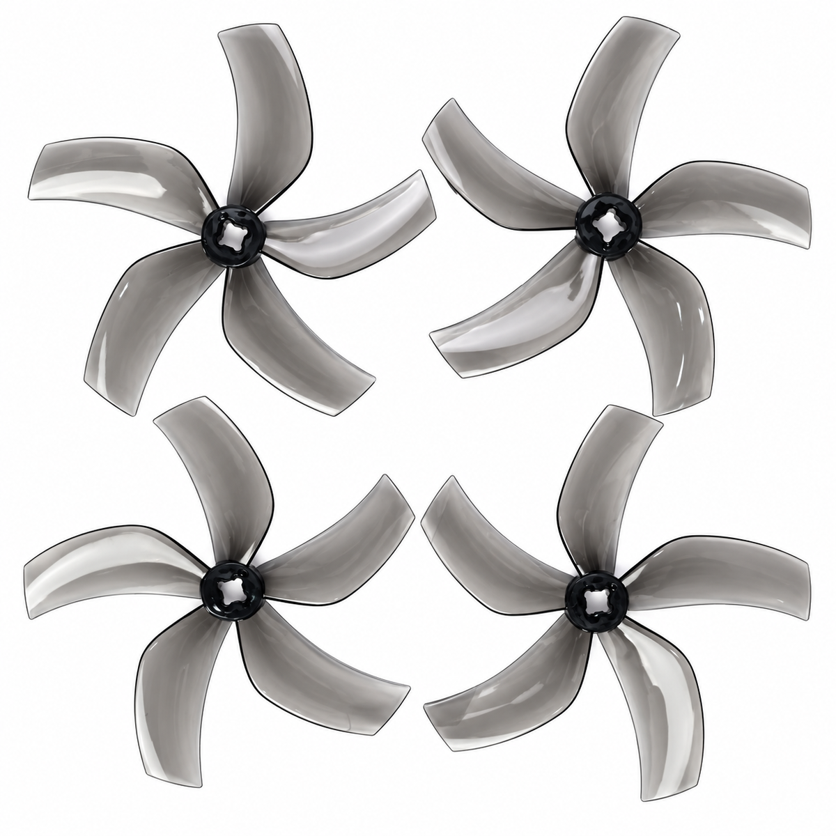 Gemfan 51433 Hurricane PC 3-Blade Freestyle Propeller for 5 Inch FPV Drone (2CW + 2CCW) - Clear