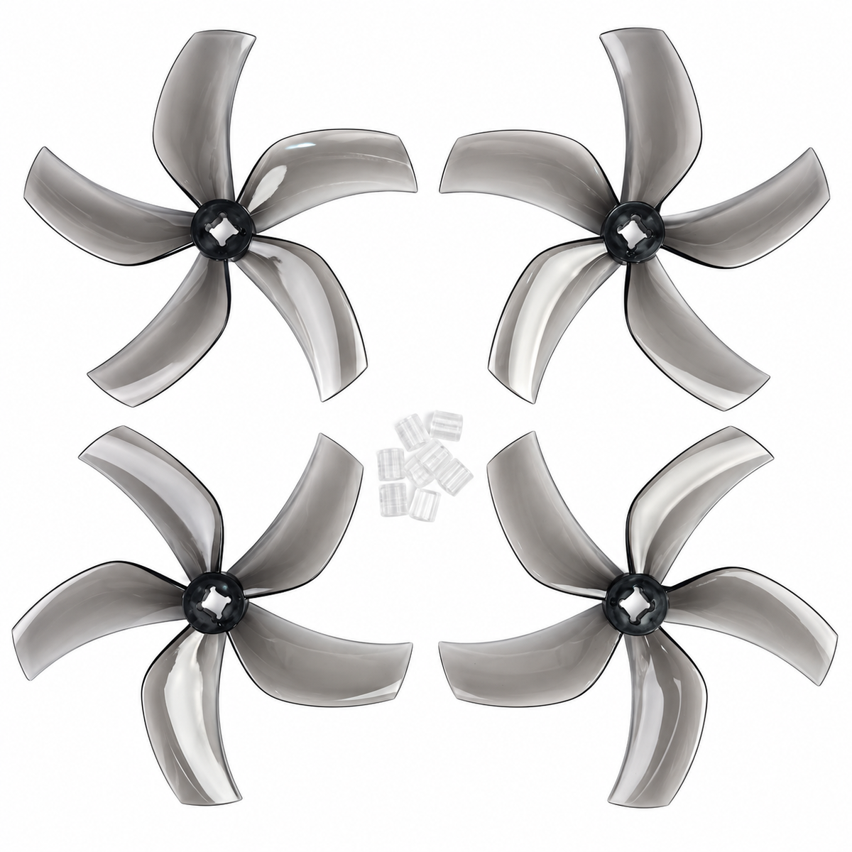 Gemfan 51433 Hurricane PC 3-Blade Freestyle Propeller for 5 Inch FPV Drone (2CW + 2CCW) - Clear