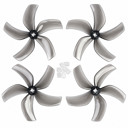 Gemfan 51433 Hurricane PC 3-Blade Freestyle Propeller for 5 Inch FPV Drone (2CW + 2CCW) - Clear