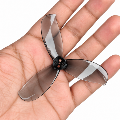 Gemfan D3.5 Ducted PC 3-Blade 1.5mm Cinewhoop Propeller for 3.5 Inch FPV Drone (2CW + 2CCW) - Clear Gray