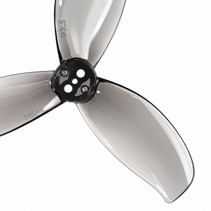 Gemfan D3.5 Ducted PC 3-Blade 1.5mm Cinewhoop Propeller for 3.5 Inch FPV Drone (2CW + 2CCW) - Clear Gray