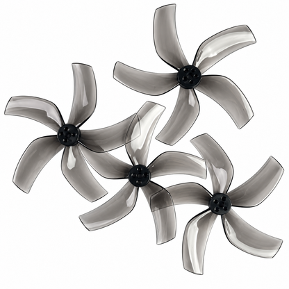 Gemfan D90S Ducted PC 5-Blade 1.5mm Cinewhoop Propeller for 3.5 Inch FPV Drone (2CW + 2CCW) - Clear Gray