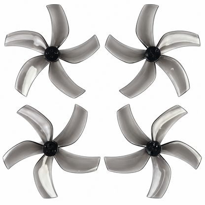 Gemfan D90S Ducted PC 5-Blade 1.5mm Cinewhoop Propeller for 3.5 Inch FPV Drone (2CW + 2CCW) - Clear Gray