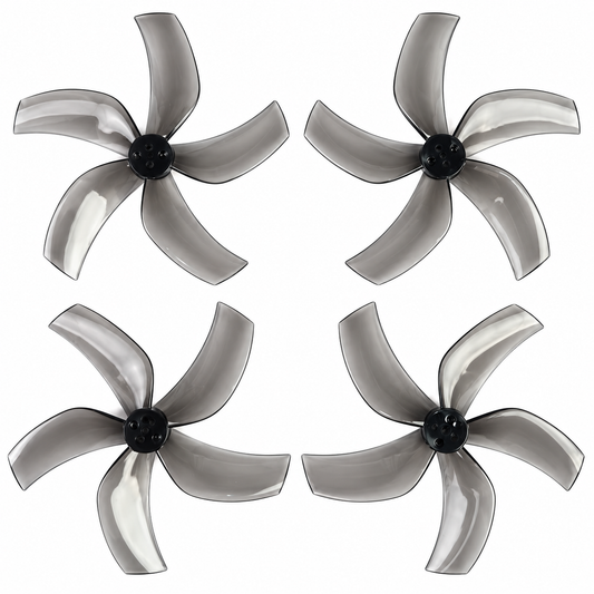 Gemfan D90S Ducted PC 5-Blade 1.5mm Cinewhoop Propeller for 3.5 Inch FPV Drone (2CW + 2CCW) - Clear Gray