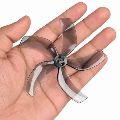 Gemfan D90S Ducted PC 5-Blade 1.5mm Cinewhoop Propeller for 3.5 Inch FPV Drone (2CW + 2CCW) - Clear Gray