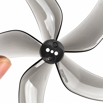 Gemfan D90S Ducted PC 5-Blade 1.5mm Cinewhoop Propeller for 3.5 Inch FPV Drone (2CW + 2CCW) - Clear Gray