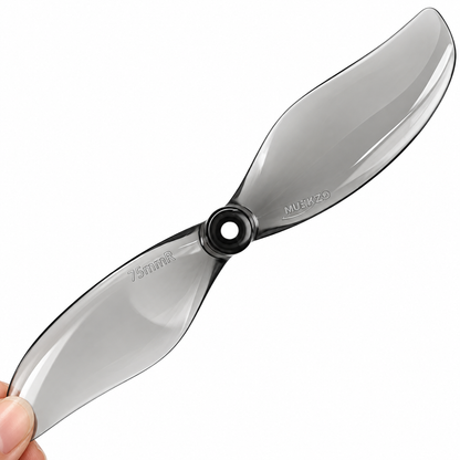 Gemfan D75 Ducted PC 2-Blade 1.5mm Cinewhoop Propeller for 3 Inch FPV Drone (2CW + 2CCW) - Clear Gray