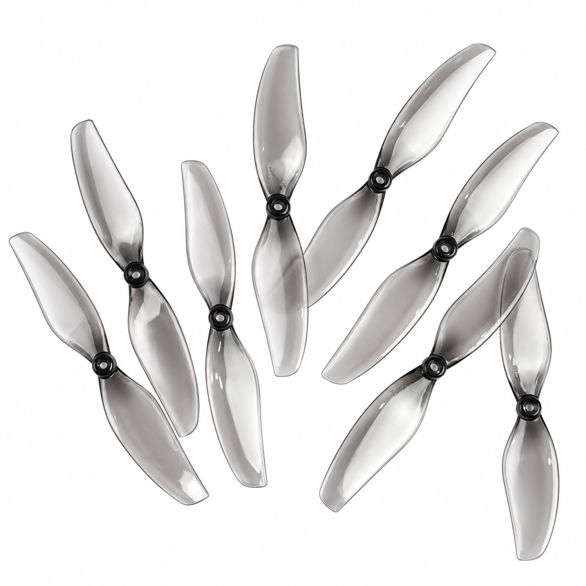Gemfan D75 Ducted PC 2-Blade 1.5mm Cinewhoop Propeller for 3 Inch FPV Drone (2CW + 2CCW) - Clear Gray