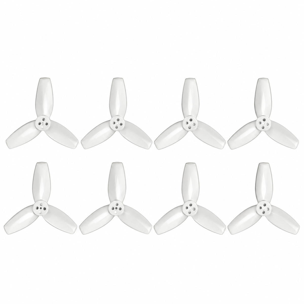 Gemfan 2540 Flash PC 3-Blade 1.5mm Freestyle Propeller for 2.5 Inch FPV Drone (4CW + 4CCW) - White