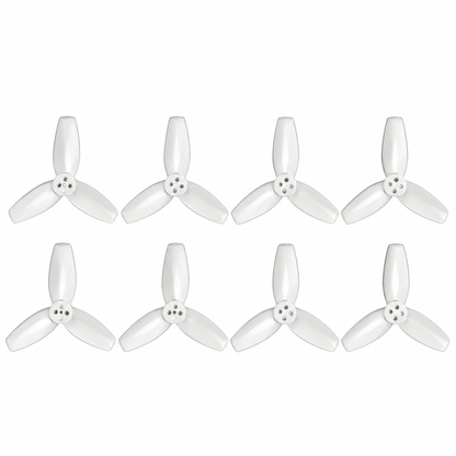 Gemfan 2540 Flash PC 3-Blade 1.5mm Freestyle Propeller for 2.5 Inch FPV Drone (4CW + 4CCW) - White