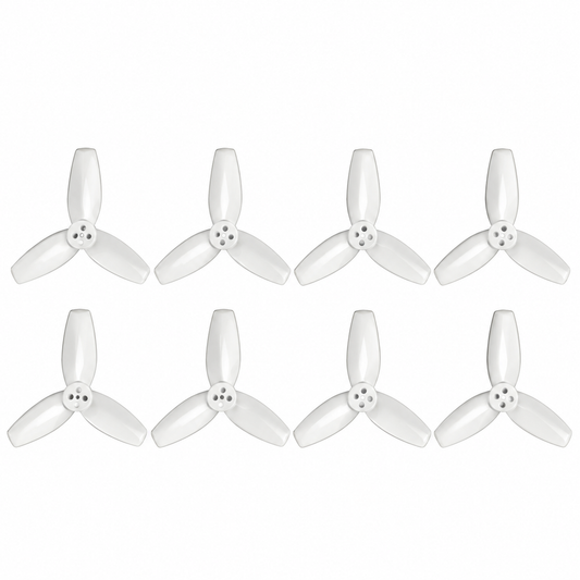 Gemfan 2540 Flash PC 3-Blade 1.5mm Freestyle Propeller for 2.5 Inch FPV Drone (4CW + 4CCW) - White