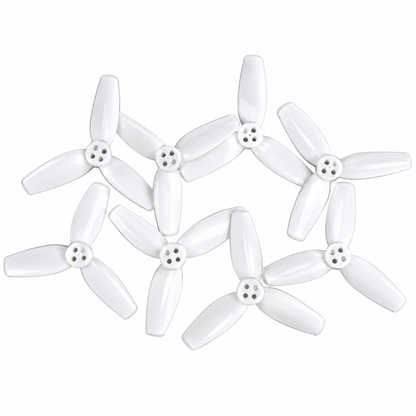 Gemfan 2540 Flash PC 3-Blade 1.5mm Freestyle Propeller for 2.5 Inch FPV Drone (4CW + 4CCW) - White