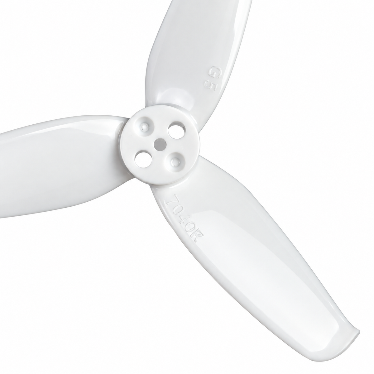 Gemfan 2540 Flash PC 3-Blade 1.5mm Freestyle Propeller for 2.5 Inch FPV Drone (4CW + 4CCW) - White