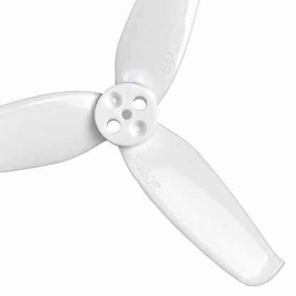Gemfan 2540 Flash PC 3-Blade 1.5mm Freestyle Propeller for 2.5 Inch FPV Drone (4CW + 4CCW) - White