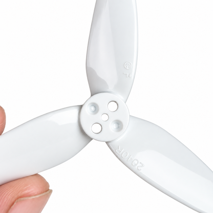 Gemfan 2540 Flash PC 3-Blade 1.5mm Freestyle Propeller for 2.5 Inch FPV Drone (4CW + 4CCW) - White