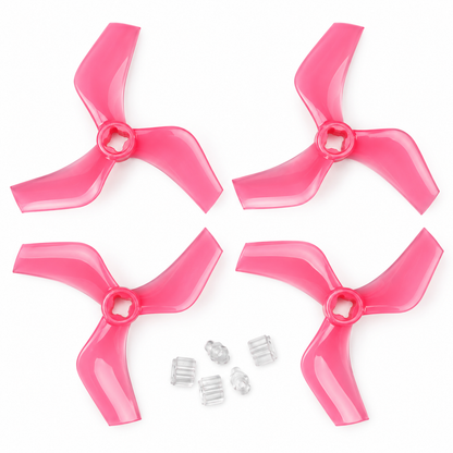 Gemfan D75 Ducted PC 3-Blade 1.5mm & M5 Cinewhoop Propeller for 3 Inch FPV Drone (2CW + 2CCW) - Pink