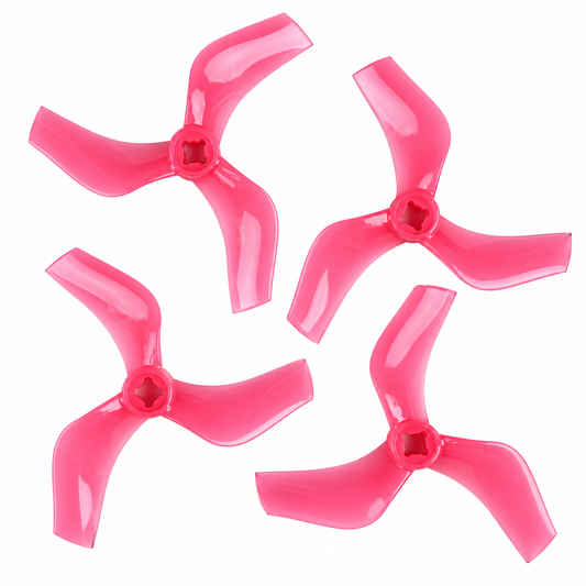 Gemfan D75 Ducted PC 3-Blade 1.5mm & M5 Cinewhoop Propeller for 3 Inch FPV Drone (2CW + 2CCW) - Pink