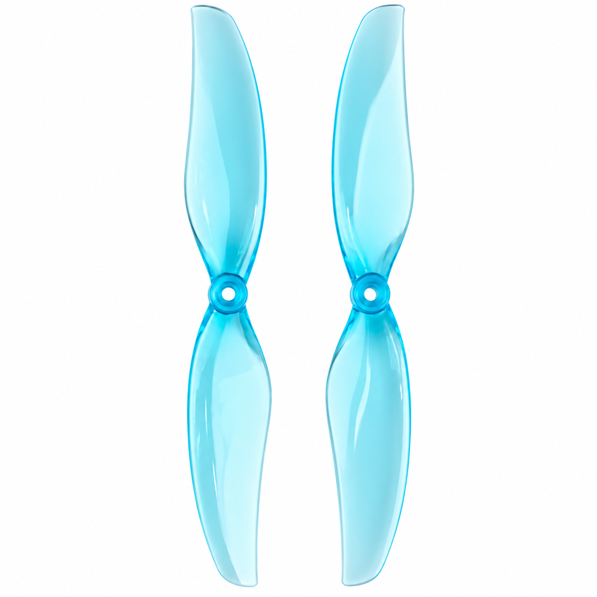 Gemfan D75 Ducted PC 2-Blade 1.5mm Cinewhoop Propeller for 3 Inch FPV Drone (2CW + 2CCW) - Clear Blue