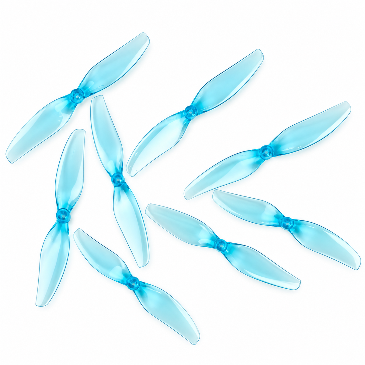 Gemfan D75 Ducted PC 2-Blade 1.5mm Cinewhoop Propeller for 3 Inch FPV Drone (2CW + 2CCW) - Clear Blue