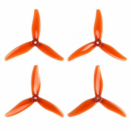 Gemfan 51366 MCK ReV3 PC 3-Blade Freestyle Propeller for 5 Inch FPV Drone (2CW + 2CCW) - Litchi Red