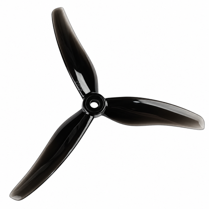Gemfan 51433 Hurricane PC 3-Blade Freestyle Propeller for 5 Inch FPV Drone (2CW + 2CCW) - Clear Black