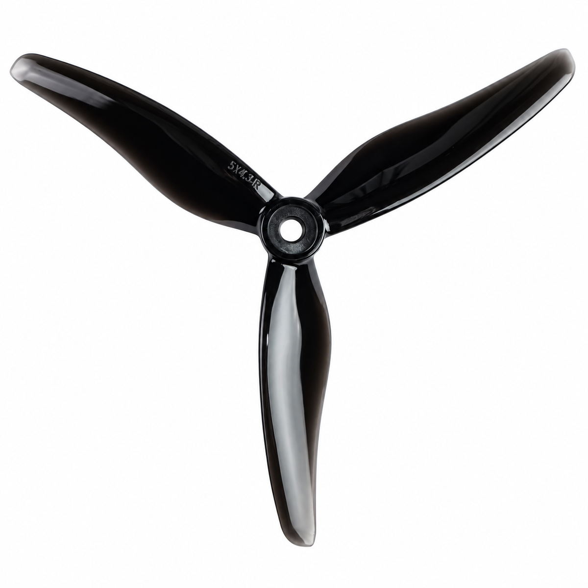 Gemfan 51433 Hurricane PC 3-Blade Freestyle Propeller for 5 Inch FPV Drone (2CW + 2CCW) - Clear Black
