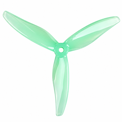 Gemfan 51366 MCK ReV3 PC 3-Blade Freestyle Propeller for 5 Inch FPV Drone (2CW + 2CCW) - Mint Green