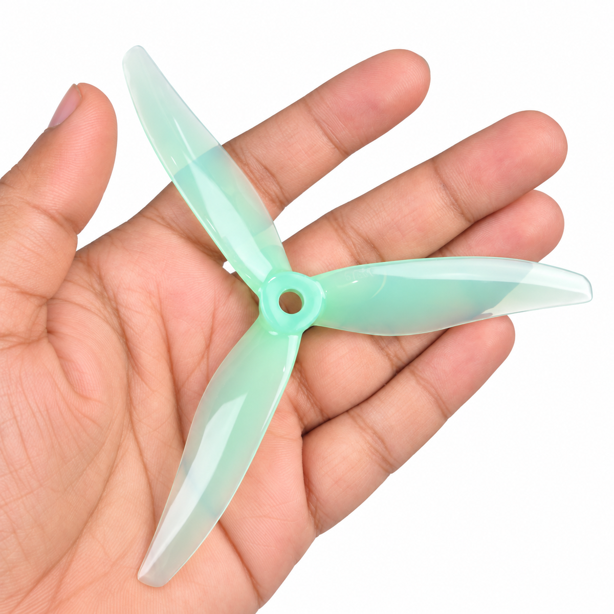 Gemfan 51366 MCK ReV3 PC 3-Blade Freestyle Propeller for 5 Inch FPV Drone (2CW + 2CCW) - Mint Green