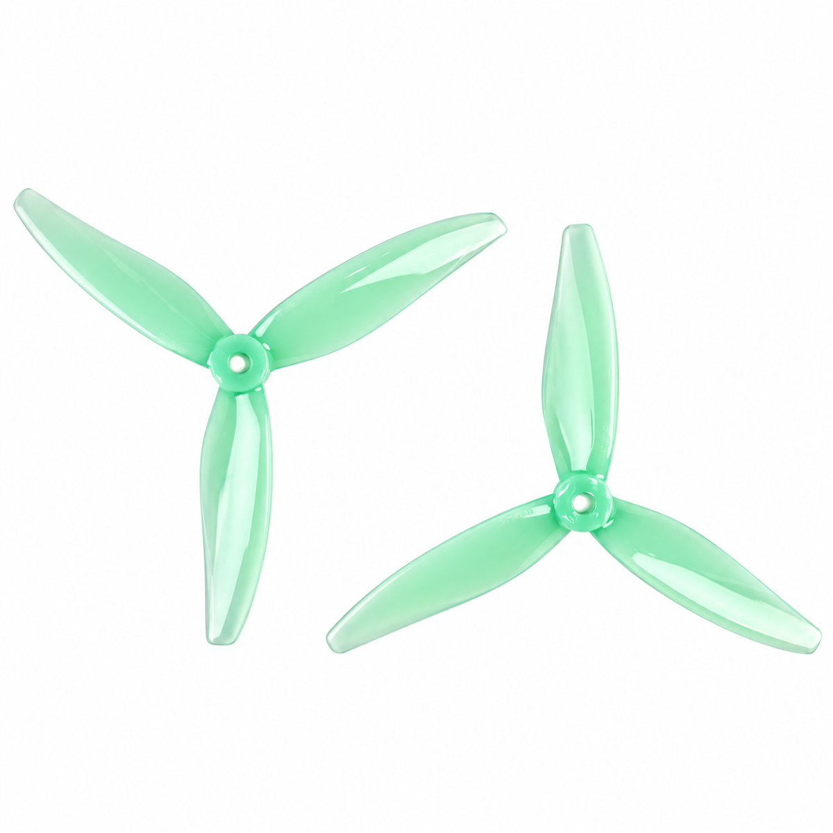 Gemfan 51366 MCK ReV3 PC 3-Blade Freestyle Propeller for 5 Inch FPV Drone (2CW + 2CCW) - Mint Green