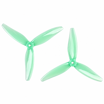 Gemfan 51366 MCK ReV3 PC 3-Blade Freestyle Propeller for 5 Inch FPV Drone (2CW + 2CCW) - Mint Green