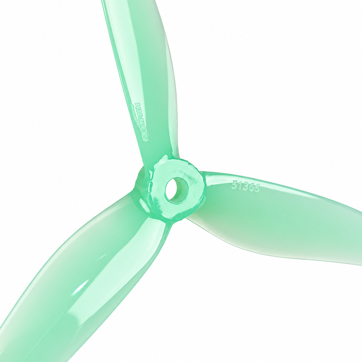 Gemfan 51366 MCK ReV3 PC 3-Blade Freestyle Propeller for 5 Inch FPV Drone (2CW + 2CCW) - Mint Green