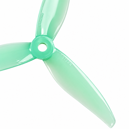 Gemfan 51366 MCK ReV3 PC 3-Blade Freestyle Propeller for 5 Inch FPV Drone (2CW + 2CCW) - Mint Green