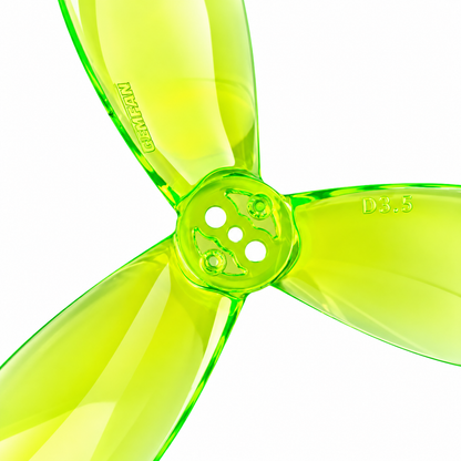Gemfan D3.5 Ducted PC 3-Blade 1.5mm Cinewhoop Propeller for 3.5 Inch FPV Drone (2CW + 2CCW) - Werdna Green