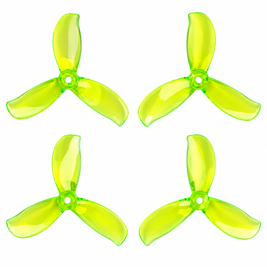 Gemfan D3.5 Ducted PC 3-Blade 1.5mm Cinewhoop Propeller for 3.5 Inch FPV Drone (2CW + 2CCW) - Werdna Green