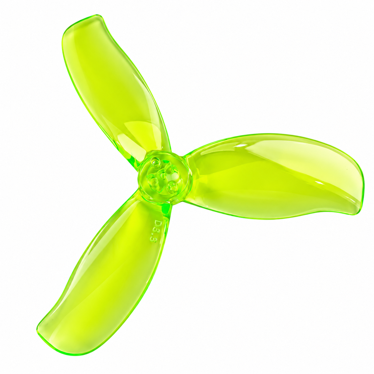 Gemfan D3.5 Ducted PC 3-Blade 1.5mm Cinewhoop Propeller for 3.5 Inch FPV Drone (2CW + 2CCW) - Werdna Green