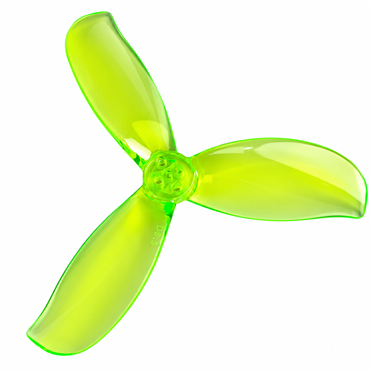 Gemfan D3.5 Ducted PC 3-Blade 1.5mm Cinewhoop Propeller for 3.5 Inch FPV Drone (2CW + 2CCW) - Werdna Green