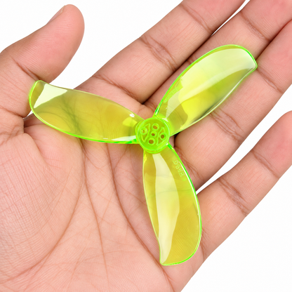 Gemfan D3.5 Ducted PC 3-Blade 1.5mm Cinewhoop Propeller for 3.5 Inch FPV Drone (2CW + 2CCW) - Werdna Green
