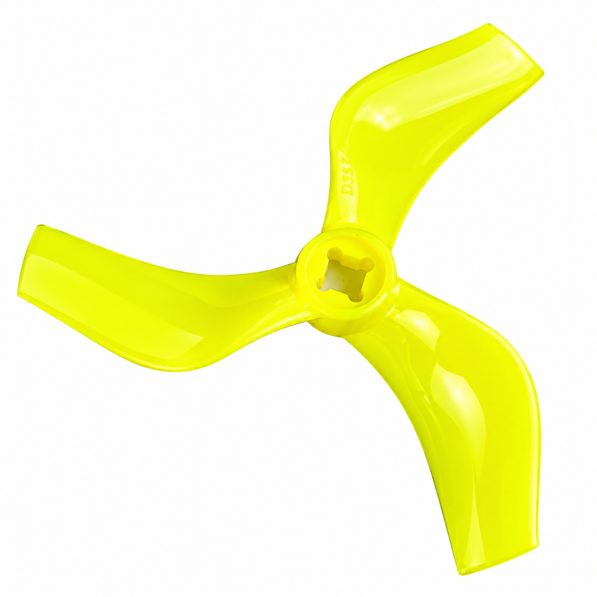 Gemfan D75 Ducted PC 3-Blade 1.5mm & M5 Cinewhoop Propeller for 3 Inch FPV Drone (2CW + 2CCW) - Yellow