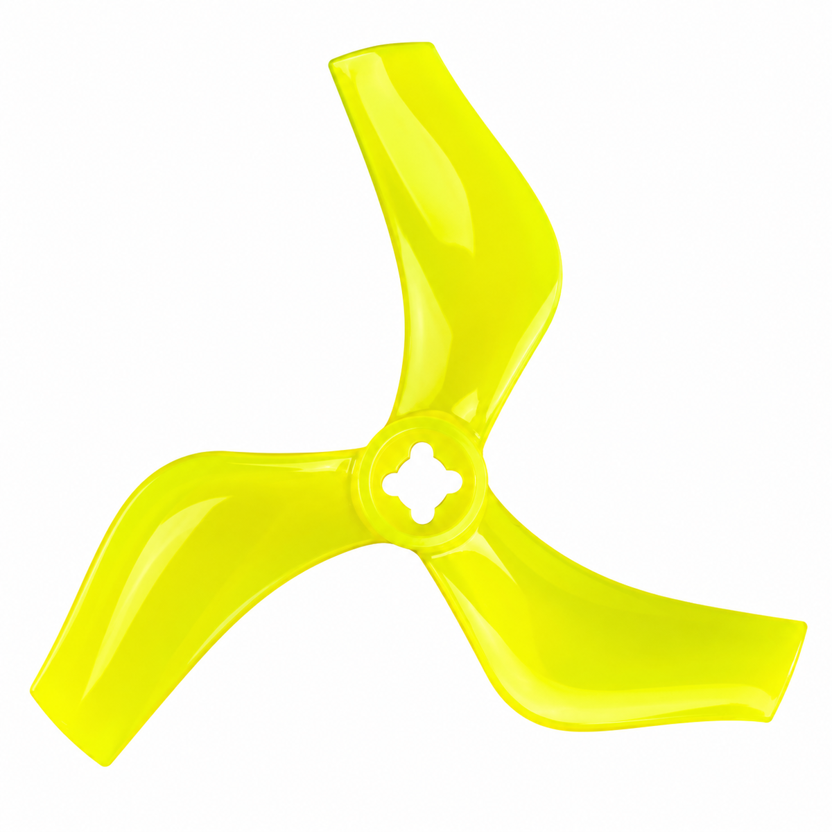 Gemfan D75 Ducted PC 3-Blade 1.5mm & M5 Cinewhoop Propeller for 3 Inch FPV Drone (2CW + 2CCW) - Yellow