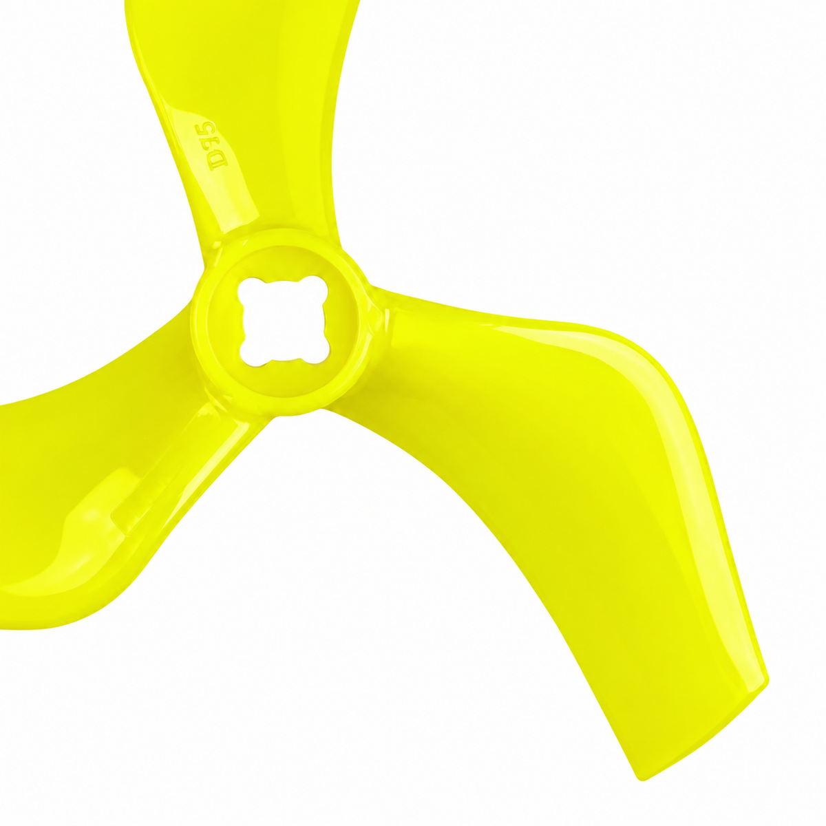 Gemfan D75 Ducted PC 3-Blade 1.5mm & M5 Cinewhoop Propeller for 3 Inch FPV Drone (2CW + 2CCW) - Yellow